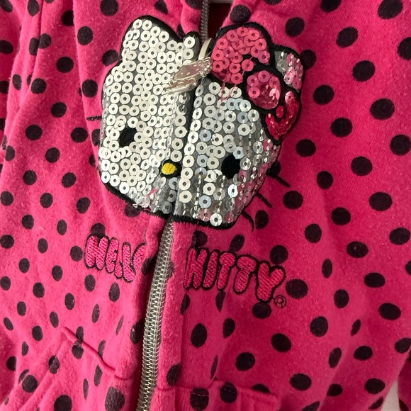 Hello Kitty Pink and Black Polka Dot Hoodie - Picture 4 of 6